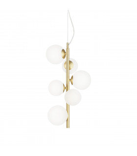 Perlage 6 Light Globe Pendant Ceiling Light Brass