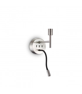 Set Up Wall Light + Reading Light Nickel Without Shade 3000K