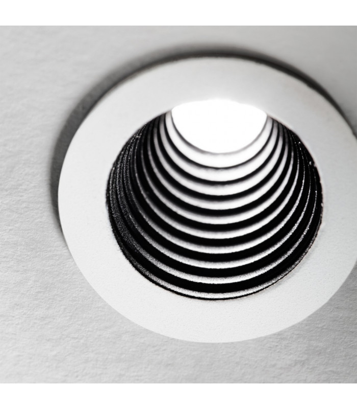 One Round Recessed Downlight White 25cm 3000K-4