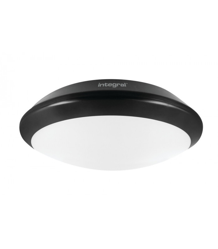Tough Shell + Bulkhead Microwave Sensor 308mm Dia. IP66 1500LM 15W 4000K IK10 110 Beam Non Dimmable Black 100LM/W