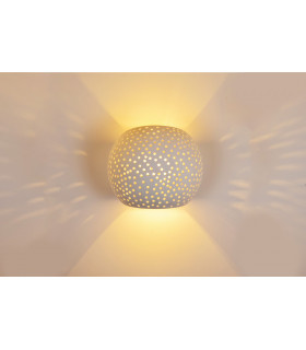 Indoor Decorative Paintable Plaster Katerini Wall Light IP20 For 1 x G9 Max 40W White