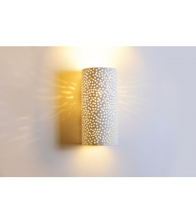 Indoor Decorative Paintable Plaster Veria Wall Light IP20 For 1 x E14 Max 40W White