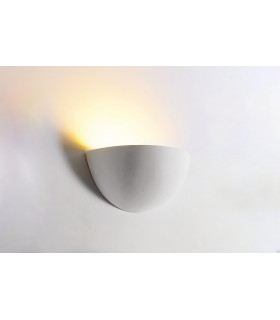 Indoor Decorative Paintable Plaster Florina Wall Light IP20 For 1 x E14 Max 40W White