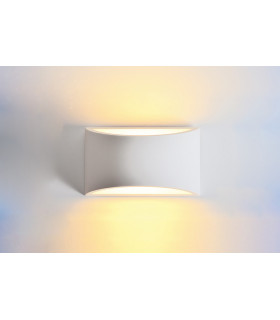 Indoor Decorative Paintable Plaster Galatsi Wall Light IP20 For 1 x G9 Max 40W White
