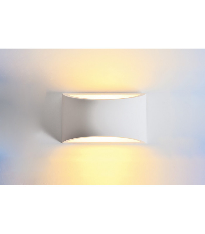 Indoor Decorative Paintable Plaster Galatsi Wall Light IP20 For 1 x G9 Max 40W White