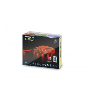 RGB Plug And Play LED Strip Kits IP20 10M 4.5W/M 30LED/M 10mm Width 120 Beam Bo x Pack With IR Controller UK Plug
