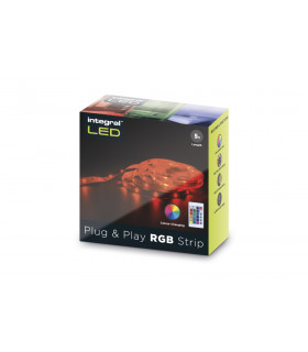 RGB Plug And Play LED Strip Kits IP20 5M 4.5W/M 30LED/M 10mm Width 120 Beam Bo x Pack With IR Controller Eu Plug