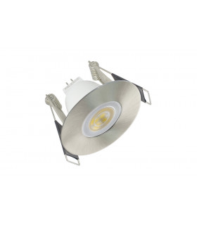 Evofire Mini Fire Rated Downlight 45mm Cutout IP65 Satin Nickel Round