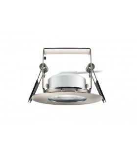 Evofire + Frdl 70mm Cutout IP65 400LM 3.8W 4000K 36 Beam Dimmable 105LM/W Satin Nickel Round + Insulation GUard