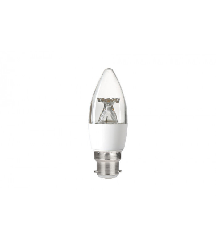 Candle Bulb B22 470LM 4.9W 5000K Non Dimmable 240 Beam Clear