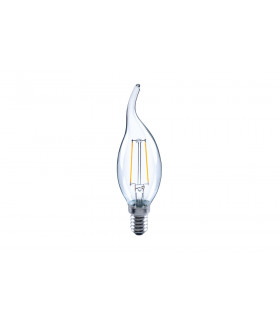 Omni Filament Candle Bulb Flame Tip E14 250LM 2W 2700K Non Dimmable 320 Beam Clear