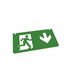 Emergency Acc Legend Down Arrow For Ilemes030 26M Emergency Exit Exit Sign