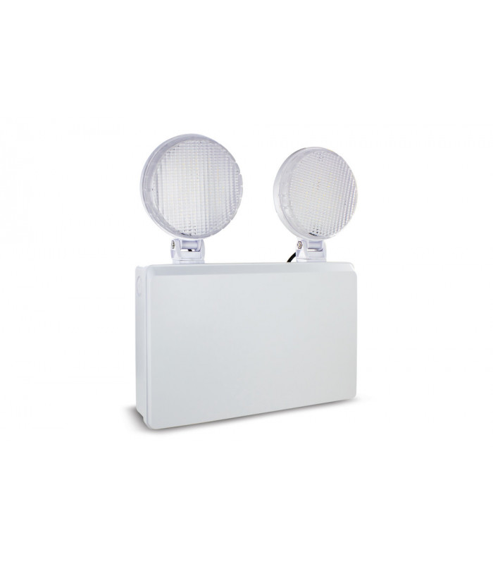 4W IP20 Twin Spot Emergency Luminaire Non Maintained 6500K Self Test