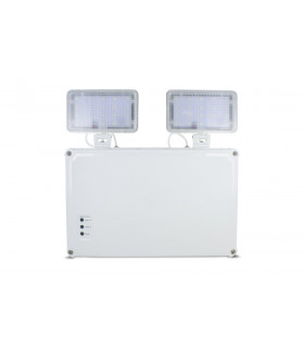 5W IP65 Twin Spot Emergency Luminaire Non Maintained Self Test 380LM IK08