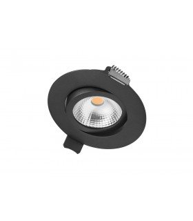 Ultra Slim Tiltable Downlight 65mm Cutout 6.5W 670LM 103LM/W 4000K 36 Beam Dimmable Black