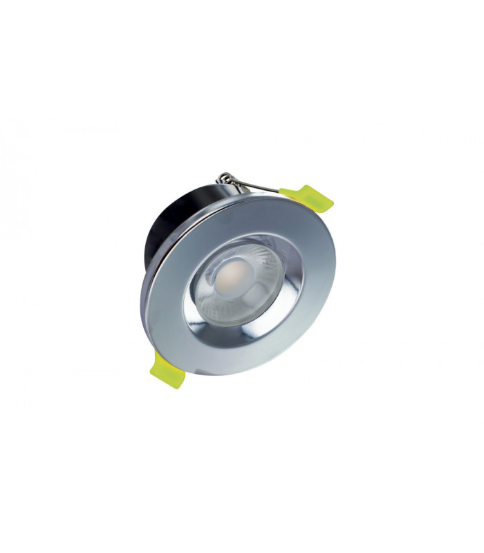 J-Series Low-Profile Fire Rated Downlight 68mm Cutout IP65 800LM 8W 4000K 55 Beam Dimmable 100LM/W Polished Chrome