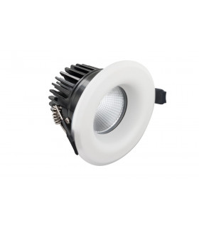 Luxfire Fire Rated Downlight 70mm Cutout IP65 740LM 9W 4000K 36 Beam Dimmable 82LM/W White