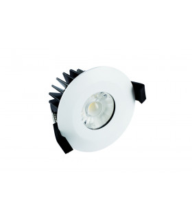 Low-Profile Fire Rated Downlight 70-75mm Cutout IP65 520LM 6W 4000K 38 Beam Non Dimmable 86LM/W White