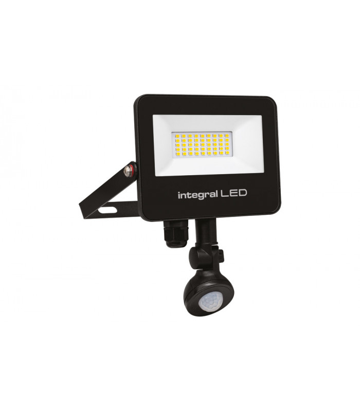 Super Slim 2 Floodlight IP67 3000LM 30W 4000K PIR 120° Non Dimmable 100LM/W Black