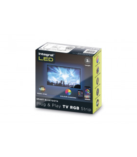 RGB Plug Play LED Tv Strip Kits IP20 2M 1.5W/M 24LED/M 10mm Width 120 Beam With IR Controller Bluetooth App Usb Powered
