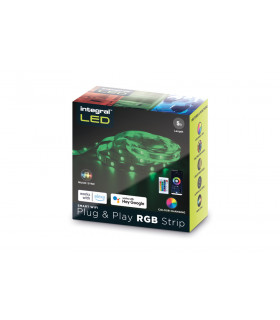 RGB Plug Play LED Strip Kits IP20 5M 4.5W/M 10mm Width 120 Beam With IR Controller & Wifi App Google / Alexa Control Eu Plug