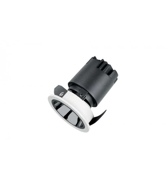Accentpro LED Downlight 42 Deg Beam 50mm Cutout 30 Deg Tiltable 355 Deg Rotatable 5W 334LM 66LM/W 3000K Silver Round