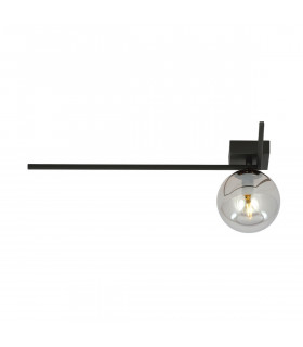 Imago Black LargeGlobe Ceiling Light with Graphite Glass Shades 1x E14-1
