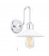 Bathroom Metal Wall Lamp Chrome Plate Gloss White IP44-7
