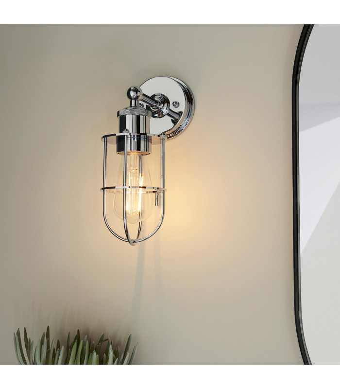 Bathroom Metal Wall Lamp Chrome Plate IP44-5