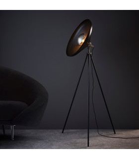 Complete Floor Lamp Matt Black Matt Nickel Plate-2