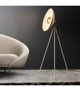 Complete Floor Lamp Warm White Brushed Brass Plate-2