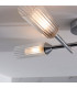 Bathroom Multi Arm Glass Semi Flush Ceiling Lamp Chrome Plate Ribbed Glass IP44-7