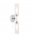 Bathroom Glass Wall Lamp Chrome Plate Ribbed Glass IP44-1