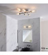 Bathroom Glass Wall Lamp Chrome Plate Ribbed Glass IP44-4