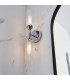 Bathroom Glass Wall Lamp Chrome Plate Ribbed Glass IP44-6