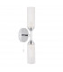 Bathroom Glass Wall Lamp Chrome Plate Ribbed Glass IP44-8