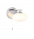 Bathroom Glass Wall Lamp Chrome Plate Opal Glass IP44-1