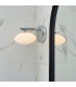 Bathroom Glass Wall Lamp Chrome Plate Opal Glass IP44-4