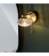 Bathroom Glass Wall Lamp Satin Brass Plate Ribbed Glass IP44-6