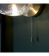 Bathroom Glass Wall Lamp Satin Brass Plate Ribbed Glass IP44-7