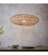 Single Pendant Ceiling Lamp Natural Rattan Gloss White-3