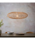 Single Pendant Ceiling Lamp Natural Rattan Gloss White-4