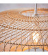 Single Pendant Ceiling Lamp Natural Rattan Gloss White-6