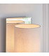 Shade Wall Lamp Satin Brass Plate Vintage White Fabric-7