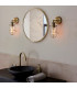 Bathroom Metal Wall Lamp Antique Brass Plate IP44-3