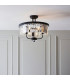 Multi Arm Lamp Semi Flush Ceiling Lamp Matt Black Cut Glass-3