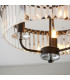 Multi Arm Lamp Semi Flush Ceiling Lamp Matt Black Cut Glass-5