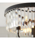 Multi Arm Lamp Semi Flush Ceiling Lamp Matt Black Cut Glass-6