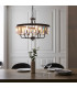 Multi Arm Lamp Pendant Ceiling Lamp Matt Black Cut Glass-3
