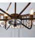 Multi Arm Lamp Pendant Ceiling Lamp Matt Black Cut Glass-5